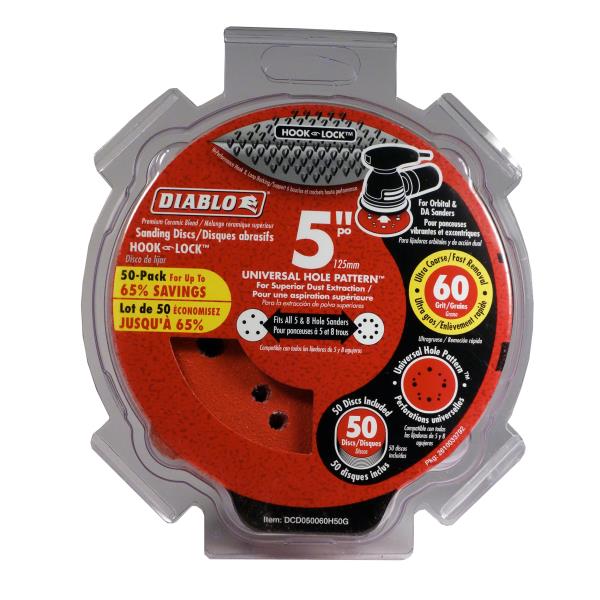 SANDING DISC 5-IN 60 GRIT 50 PACK