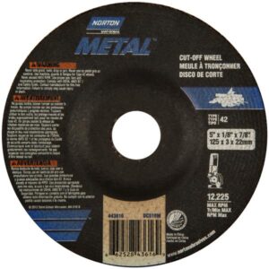 CUTTING WHEEL METAL 5 X 7/8IN