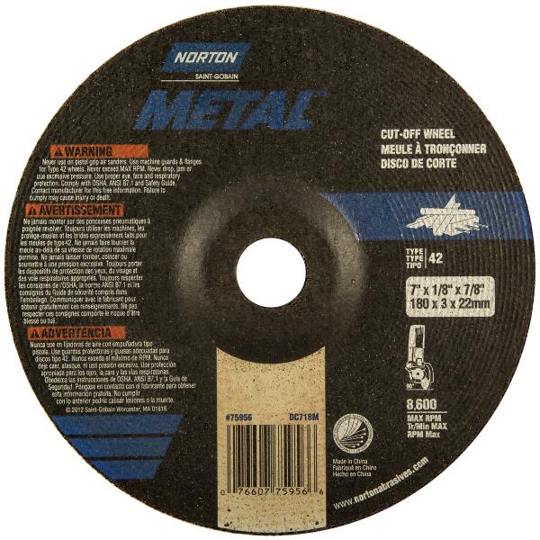 METAL CUTTING WHEEL 7 X 7/8-IN