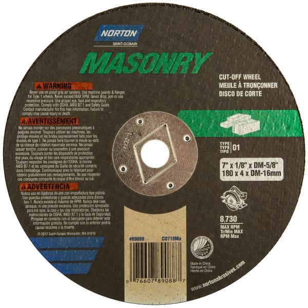 MASONRY CUTTING WHEEL 7-IN