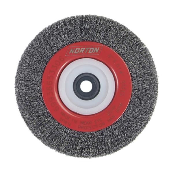 CRIMPED WIRE WHEEL BRUSH 6 X 1/4-IN