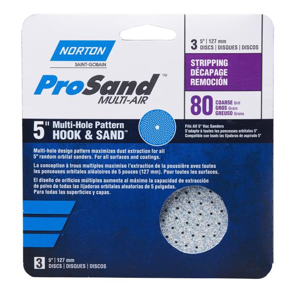 POWER SANDING DISC 80 GRIT 5-IN 3PK