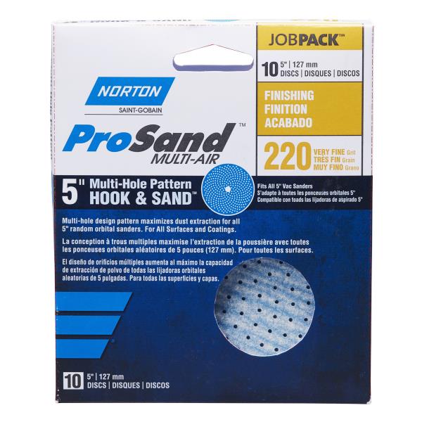 HOOK & SAND DISC 220 GRIT 5-IN 10PK