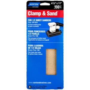 CLAMP & SAND 150 GRIT 4.5X11-IN 6PK