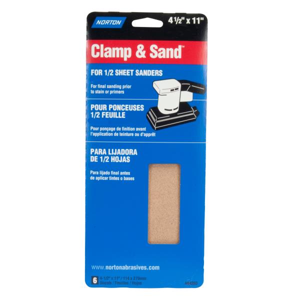 CLAMP & SAND 60 GRIT 4.5X11-IN 6PK