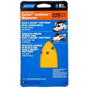 SANDING SHEET 220 GRIT 8 HOLE 5 PK