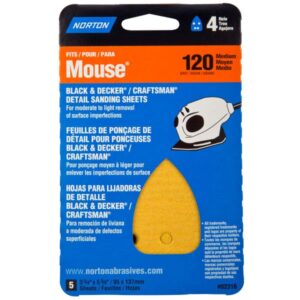 SANDING SHEET 120 GRIT 4 HOLE 5 PK