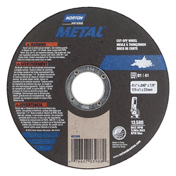 METAL CUTTING WHEEL 5 PACK 4.5 INCH