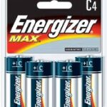 MAX ALKALINE BATTERY C 4 PACK