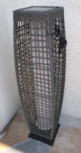 SOLAR FLOOR LAMP RATTAN