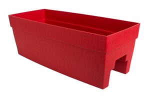RAIL PLANTER 27-IN RED