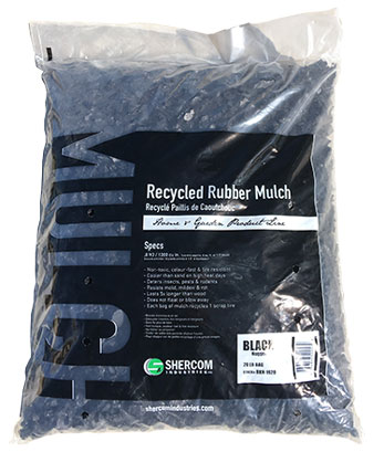 RUBBER NUGGET MULCH BLACK 20-LB