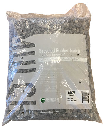 RUBBER NUGGET MULCH GREY 20-LB
