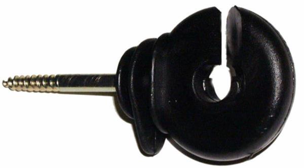SCREW-IN RING INSULATOR BLACK 25-PK