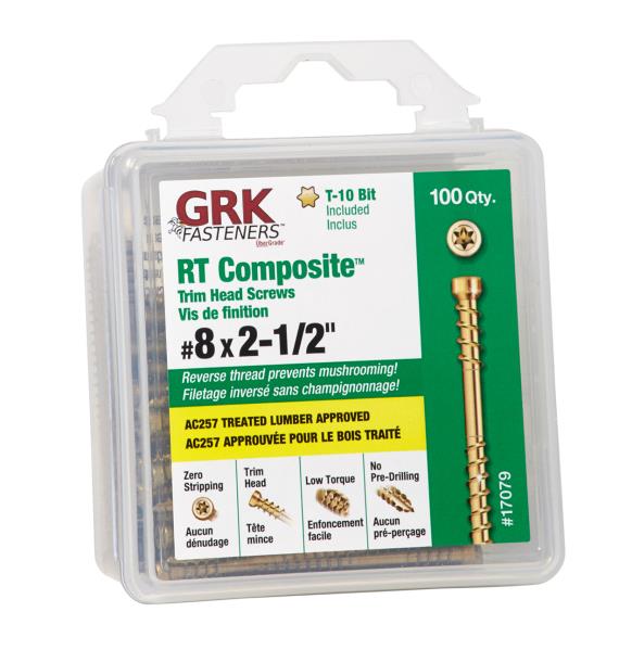 TRIM SCREW 8 X 2-1/2IN 100 PC