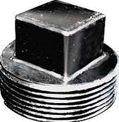 ABS THREADED PLUG WITH GASKET 4-IN