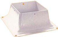 POST BASE WHITE 4 X 4-IN