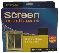 PATIO DOOR SCREEN BLACK 36 X 84-IN