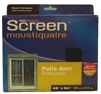 PATIO DOOR SCREEN BLACK 48 X 84-IN