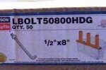 ANCHOR BOLT GALVANIZED 1/2X8IN 50PC