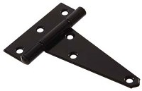 T HINGE BLACK HEAVY DUTY 4-IN 2 PK
