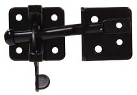 GATE LATCH BLACK 4-IN