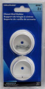 CLOSET POLE SOCKET PLASTIC 2 PIECE