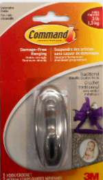 ADHESIVE HOOK MEDIUM NICKEL