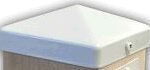 POST CAP STEEL WHITE 4 X 4-IN