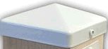 POST CAP STEEL WHITE 4 X 4-IN
