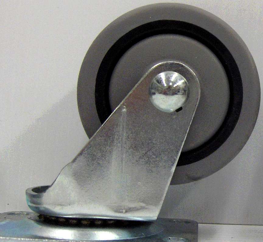 SWIVEL CASTER 3IN RUBBER GREY WHEEL