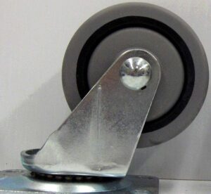 SWIVEL CASTER 3IN RUBBER GREY WHEEL
