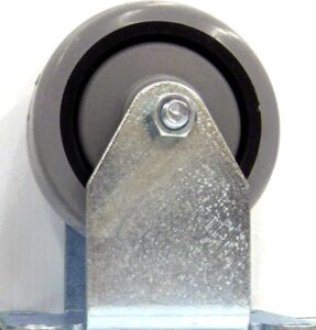 RIGID CASTER RUBBER WHEEL GREY 3-IN