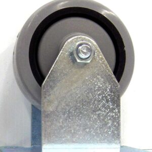 RIGID CASTER RUBBER WHEEL GREY 3-IN