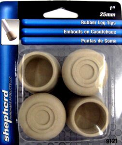 RUBBER LEG TIP WHITE 1-IN 4 PACK