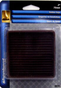 FURNITURE CUP RUBBER BROWN 3-IN 2PK