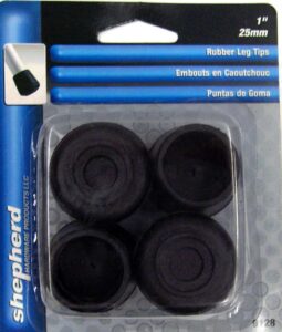 RUBBER LEG TIP BLACK 1-IN 4 PACK