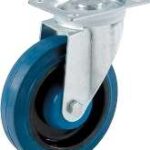 SWIVEL CASTER 4IN RUBBER BLUE WHEEL