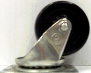 SWIVEL CASTER SOFT RUBBER 1.5-IN
