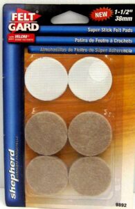 VELCRO FELT PAD BEIGE 1.5-IN 8 PACK