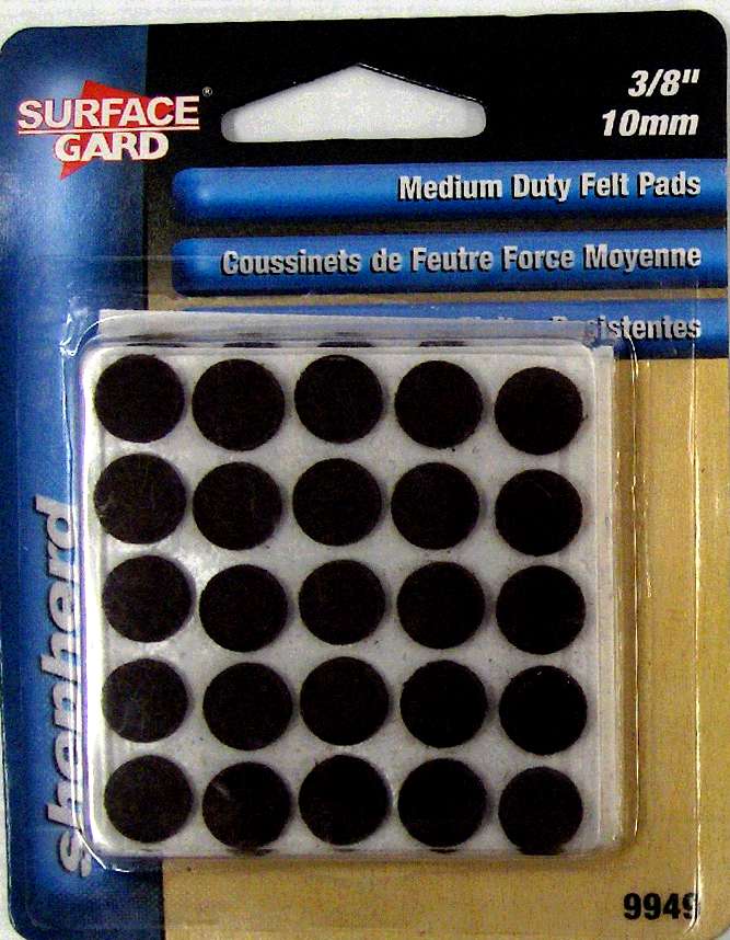 FELT PAD ROUND BROWN 3/8-IN 75 PACK
