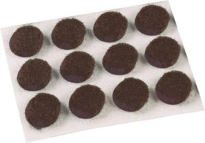 FELT PAD ROUND BROWN 1/2IN 24 PACK