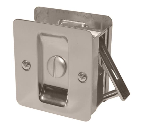 POCKET DOOR PRIVACY SQUARE NICKEL