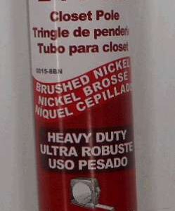 CLOSET POLE STEEL NICKEL 8-FT