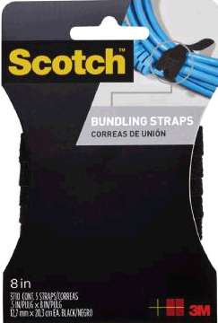 BUNDLING STRAP BLACK 8-IN 6 PACK