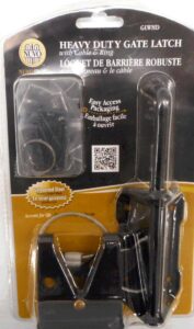 GATE LATCH RING AND CABLE HD BLACK