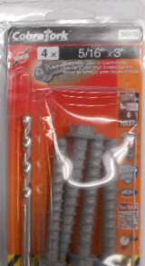 ANCHOR SCREW 5/16 X 3IN 4PK