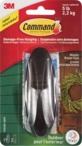 ADHESIVE OUTDOOR HOOK LARGE BRONZE