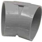CENTRAL VACUUM SHORT ELBOW 45 DEG