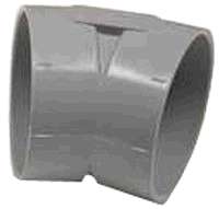 CENTRAL VACUUM SHORT ELBOW 45 DEG